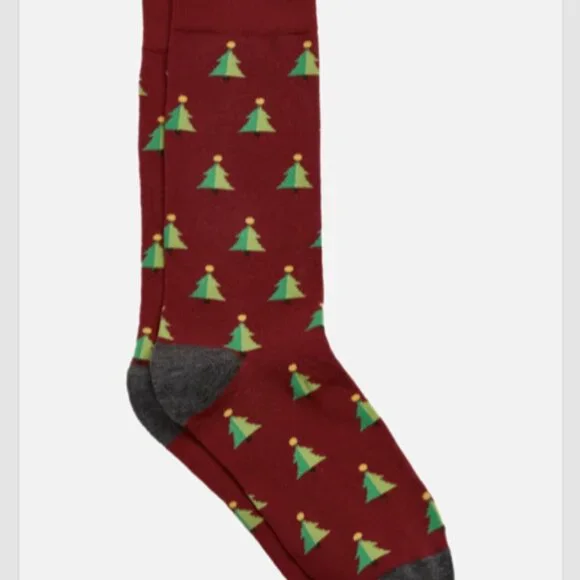 Christmas Egara 1-Pair Xmas Tree Socks - colour:Rio red - Picture 2 of 2